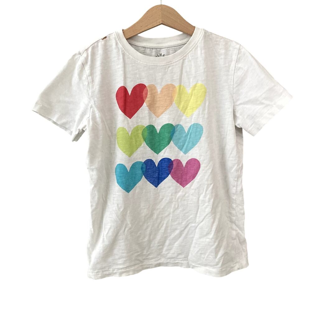 Primary Rainbow Heart Graphic Tee - 10